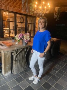 Blouse blauw